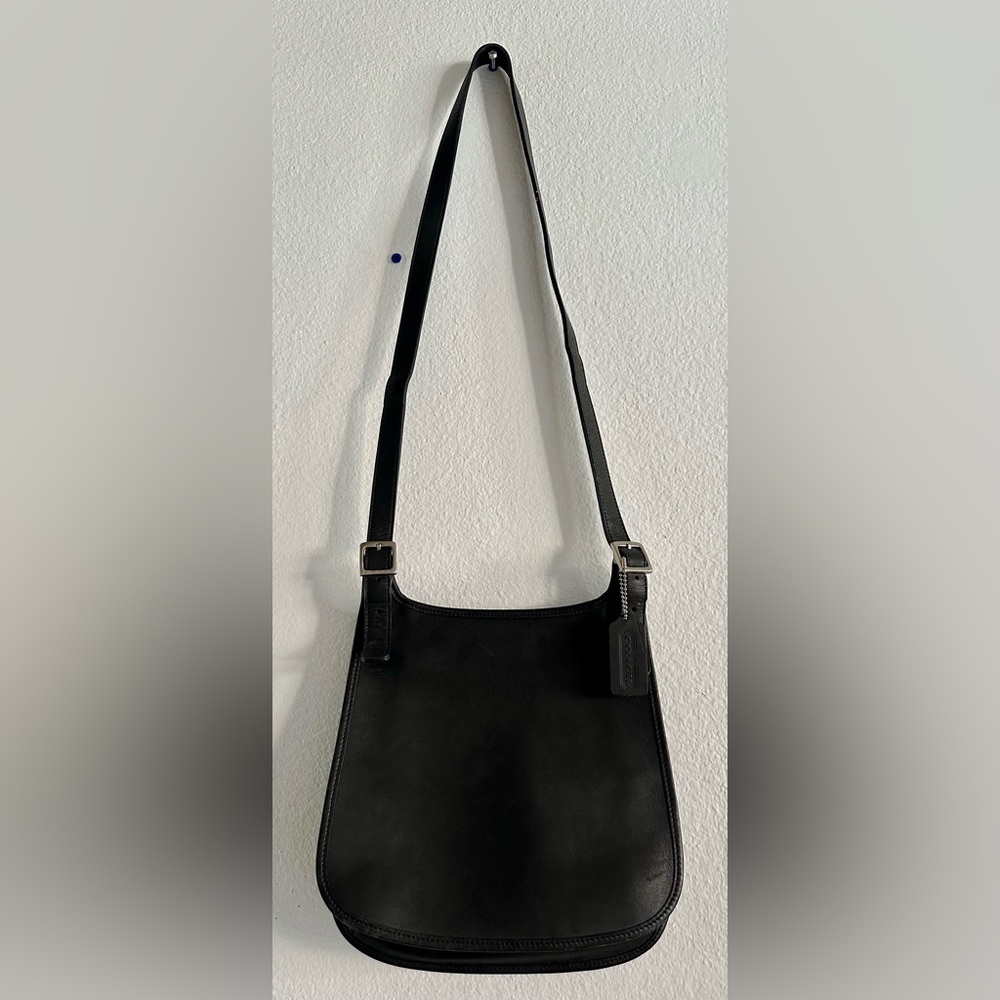 Coach leather crossbody flap bag